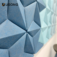 Panneaux muraux décoratifs acoustiques modernes en feutre polyester 3D USONG pour salon, chambre et entrepôt
