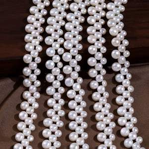 สร้อยคอไข่มุกสไตล์บาร็อคน้ำจืดธรรมชาติหรูหราสไตล์ย้อนยุคเหมือนกับ dilraba DIY กึ่งสำเร็จรูปผลิตภัณฑ์ไข่มุกหลวม - Product Image 1