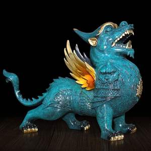 De Lujo Glam casa decoración buena suerte decorar Escritorio de Oficina China bronce Pixiu adornos - Product Image 2