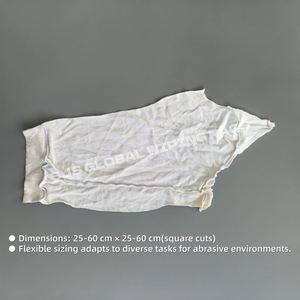 Chiffons de nettoyage industriels en coton épais, chiffons en coton blanc, chiffons écologiques en molleton pour le nettoyage - Product Image 3