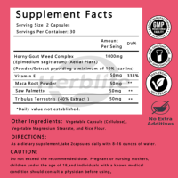 Complément Alimentaire Végétalien Herblife Breast Boost 1000mg en Capsules, 60 Unités, Soutien Énergétique et Bien-être Féminin, Marque Privée OEM