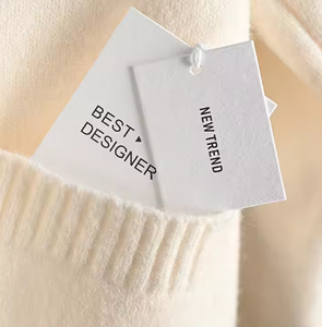 Dropshipping moda en relieve Swing etiquetas de papel de lujo mate LOGO etiquetas colgantes ropa etiqueta colgante personalizada para marca de ropa - Product Image 5