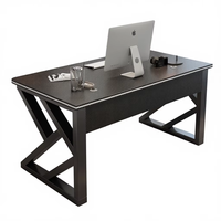 Meubles de bureau à domicile, bureau d'ordinateur pour le personnel, table de bureau en métal, plateau en MDF, bureaux de bureau bon marché
