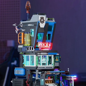 Lumibricks 17009 2026 Nouvelle série MOC Cyberpunk, commissariat de police, modèle de scène de rue, jouets, cadeau, 1716 pièces, ensembles de blocs de construction - Product Image 5
