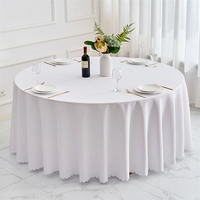 Nappe ronde multicolores en polyester, housse de table tissée réutilisable pour hôtel, mariage, fête, banquet