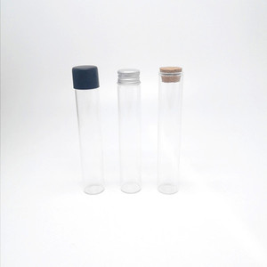 Tubes à essai en verre 20 x 120 mm Tubes à essai plats transparents avec bouchons à vis pour sels de <span class=keywords><strong>bain</strong></span>, stockage de bonbons, fête avec joint en mousse - Product Image 1