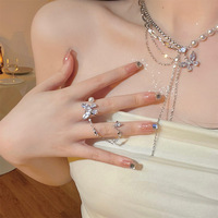 Super Fée Zircon Couture Perle Collier Corée du Sud Haut de Gamme Niche Simple Long Gland Clavicule Chaîne À La Mode