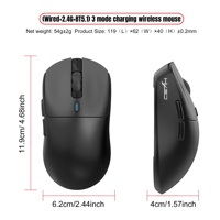 T68 Tres modos de juego Ratón Oem Programable Macro PC Gaming Mouse RGB Modos de iluminación 12000-DPI Inalámbrico