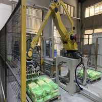 Machine automatique d'emballage de sacs à valve système de palettiseur de robot gerbeur de bras de robot
