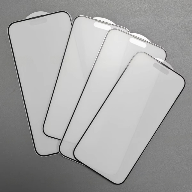 No Fingerprint Matte Frosted Screen Protectors for iPhone 11 12 13 14 15 16e 16 Air 17 Pro Max Tempered Glass