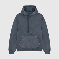 Sweat à capuche en coton personnalisé avec logo, vente en gros, épais 600 g/m², en molleton bouclette, double capuche, coupe oversize, effet délavé à l'acide