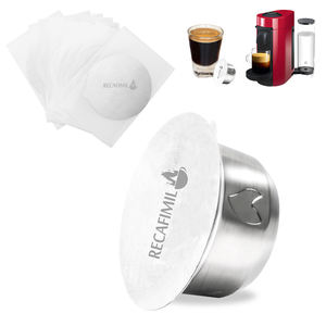 Cápsulas Nespresso Vertuo Recargables, Fácil de Usar, Cápsulas de Café Vacías Reutilizables de Acero Inoxidable 304 con Tapa Desechable - Product Image 1