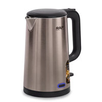 Bouilloire électrique en acier inoxydable RAF R.7326, 1800W, chauffe-eau rapide, capacité de 2,5L, protection contre l'arrêt automatique, appareil de cuisine