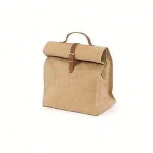 Baoren personnalisé couleur réutilisable décoratif isolé lavable Kraft sac en papier déjeuner décontracté papier thermique isolé sac de congélateur - Product Image 4