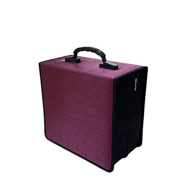 OEM Custom Disc Rose CD/DVD Case Holder Organizer 400 Capacity Large Binder Storage Book with Sleeves for Game CD DVD Wallet