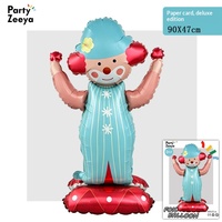 Ballon en film d'aluminium sur le thème du cirque, clown animal de dessin animé, décoration de fête d'anniversaire pour enfants, ballon pour l'aménagement de la scène