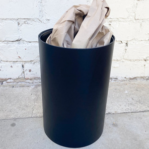 Customized PU leather trash cans, minimalist Nordic style household trash cans, Korean style solid color trash storage <b>bins</b>. - Product Image 2