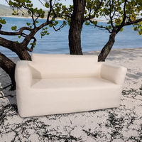 Fauteuil de plage double gonflable moderne personnalisable avec pompe électrique, canapé gonflable d'extérieur pliable, idéal pour hôpitaux et environnements écologiques