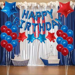 Set de Globos Rojos y Azules de 28 Piezas, Kit de Decoración para Fiesta Patriótica del 4 de Julio con Pancarta de <span class=keywords><strong>Feliz</strong></span> Cumpleaños - Product Image 6