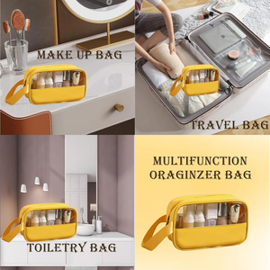 <span class=keywords><strong>Trousse</strong></span> <span class=keywords><strong>de</strong></span> <span class=keywords><strong>toilette</strong></span> femmes Portable <span class=keywords><strong>voyage</strong></span> organisateur vacances salle <span class=keywords><strong>de</strong></span> bain <span class=keywords><strong>avion</strong></span> clair PVC PU épissage étanche maquillage cosmétique sac - Product Image 5