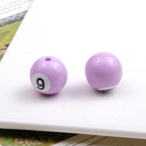 16Mm Color Billiard <b>Beads</b> Straight Hole <b>Beads</b> Bracelet DIY Jewelry <b>Acrylic</b> Loose <b>Beads</b> Imitation Billiards with Alphabet <b>Beads</b> - Product Image 2