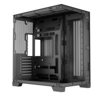 Nuevo Chasis para PC Gaming ATX de Torre Media, Carcasa Negra para Computadora de Escritorio con Malla de Refrigeración por Flujo de Aire
