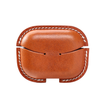 Étui pour écouteurs en cuir véritable fait main, cuir tanné végétal, étui pour AirPods Pro 2 3, logo personnalisé, vente en gros, housse pour AirPods Pro