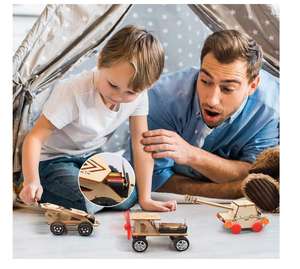 <span class=keywords><strong>5</strong></span> in 1 kit di stelo per bambini progetti di costruzione di scienze in legno modello di kit di auto, giocattoli 3D <span class=keywords><strong>puzzle</strong></span> mestieri educativi regali - Product Image 5