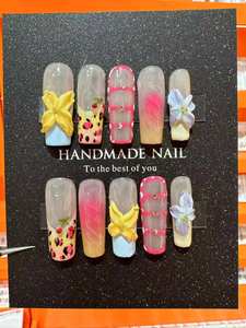 Recién llegado, Serie de Navidad, <span class=keywords><strong>Uñas</strong></span> postizas hechas a mano, diseño de patrón de flores de nieve, aguja larga, Prensa Francesa <span class=keywords><strong>en</strong></span> <span class=keywords><strong>uñas</strong></span> acrílicas - Product Image 4