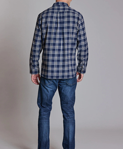 Chemise décontractée pour homme, automne, 100% coton tissé, 280g, à carreaux, écologique, respirante, séchage rapide, simple boutonnage, col montant, personnalisable - Product Image 2