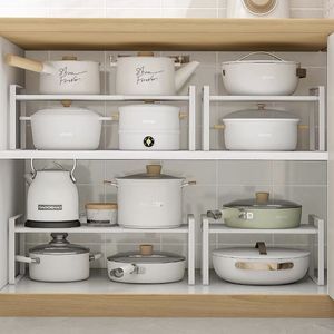 Étagère de rangement de cuisine extensible à 6 niveaux en acier au carbone, organisateur de bureau polyvalent, excellente imitation - Product Image 1