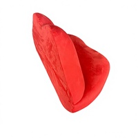 Sofá Chesterfield en Forma de Labios Rojos, Sofá de Dos Plazas Tapizado en Terciopelo Creativo, Estilo Tradicional para Sala de Estar y Dormitorio