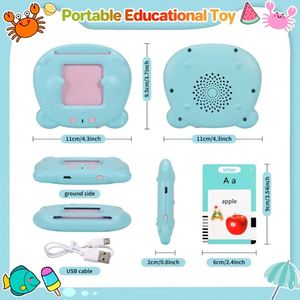 Máquina de Aprendizaje para Niños, Tarjetas de Memoria Interactivas, Libro Electrónico de Audio para Niños, Aprende Palabras en Inglés, Juguetes - Product Image 2