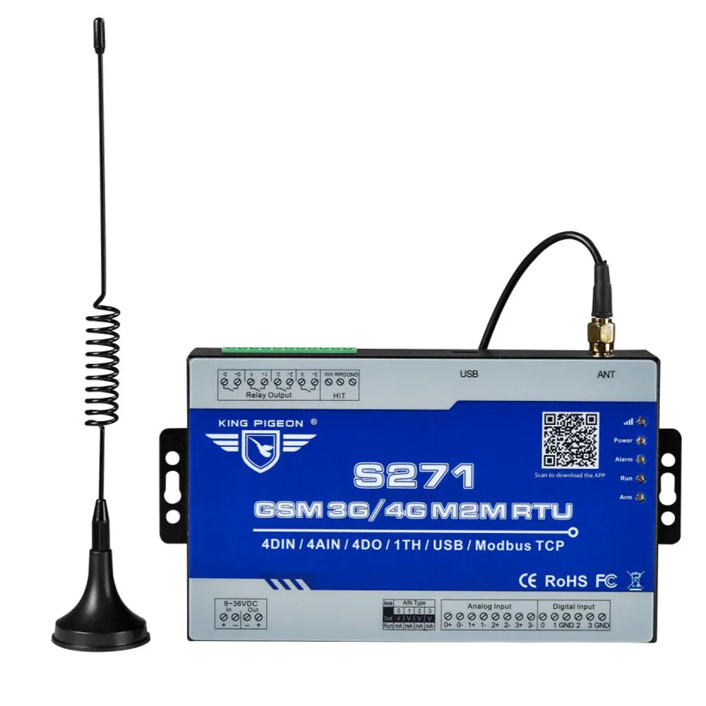 GSM GPRS I/O portu bağlantıları SMS kontrol RTU kapı açık elektrik kesintisi Alarm sistemi S271