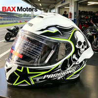 Casque de moto intégral de haute qualité personnalisé en usine, nouveau style avec double visière, certifié DOT et ECE R22.06, Casco Moto
