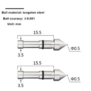 Misura misura alta precisione M-value Styli sfera in metallo duro punti micrometro ingranaggio incudini ingranaggio modulo stili Pitch sonde - Product Image 2