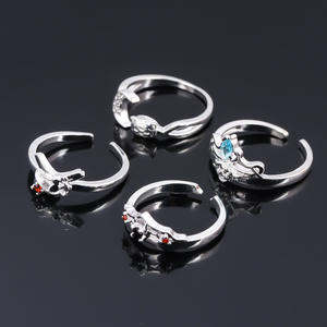 แหวนคอสเพลย์ตัวการ์ตูนสำหรับสุนัขแหวนโลหะอัลลอยปรับได้ของขวัญ - Product Image 5