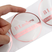 Étiquette adhésive transparente personnalisée étiquette de bouteille cosmétique autocollant de bouteille de verre de parfum en feuille d'or transparente