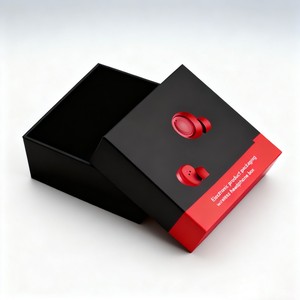 Factory Price Exquisite Recyclable Personalize Paper Box Wireless Headphone Charger Plug Electronic Accessory Packaging Box - Product Image 1