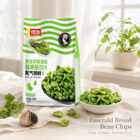 Venta al por mayor OEM: Snack de alimento de judías fritas mixtas con sabor a ajo y cilantro, y guisantes y judías verdes.