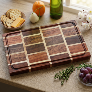 Durable Acacia <b>Wooden</b> Chopping Board Brick Pattern Kitchen Use Meat Vegetables Bread OEM Private Label Wholesale Bulk Exporter - Product Image 2