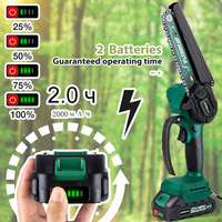 Mini tronçonneuse électrique sans fil de 8 pouces, 21V, pour la coupe du bois et le jardinage - OEM & DIY