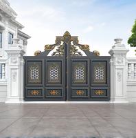 Extérieur personnalisé de haute qualité-Porte de jardin coulissante en métal Portes de jardin en aluminium Porte de jardin