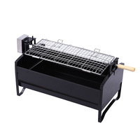 Machine à rôtir BBQ rotative automatique détachable avec moteur, gril à charbon de bois automatique 12V pour barbecue en plein air et camping