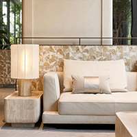 Ensemble de meubles de salon de villa de luxe moderne, design personnalisé, canapé en cuir écologique haut de gamme, table basse, intérieur résidentiel