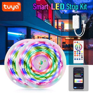 Alta calidad DC12V 3A SMD5050 decoración de habitación Tuya <span class=keywords><strong>Smart</strong></span> IR <span class=keywords><strong>WiFi</strong></span> Control Magic Color 10M <span class=keywords><strong>LED</strong></span> RGBIC <span class=keywords><strong>Strip</strong></span> Kit - Product Image 2