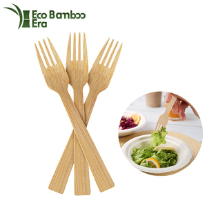 Forchette in Bambù Compostabili, Posate in Bambù Monouso <span class=keywords><strong>per</strong></span> <span class=keywords><strong>Catering</strong></span> e Feste - Product Image 1
