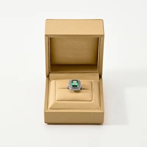 Cajas de Joyería de Microfibra FANXI para Empacar Anillos de Boda, Cajas de Regalo para Collares y Colgantes - Product Image 4