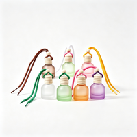 Flacon diffuseur de parfum pour voiture 10 ml en verre vide avec bouchon à vis en bois – Bouteille de parfum d'ambiance pour voiture