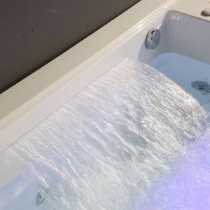 Baignoire et spa à remous en acrylique pour 2 personnes, best-seller, pour couples, intérieur/<span class=keywords><strong>extérieur</strong></span>, autoportante avec panneau de douche hydromassant - Product Image 4